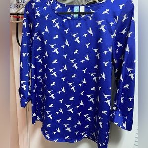 Size Small. ModCloth. Bird print blouse. Size small.